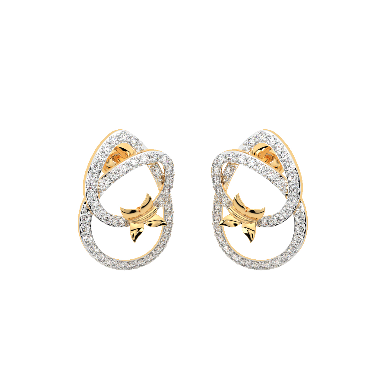 Holly Round Diamond Stud Earrings